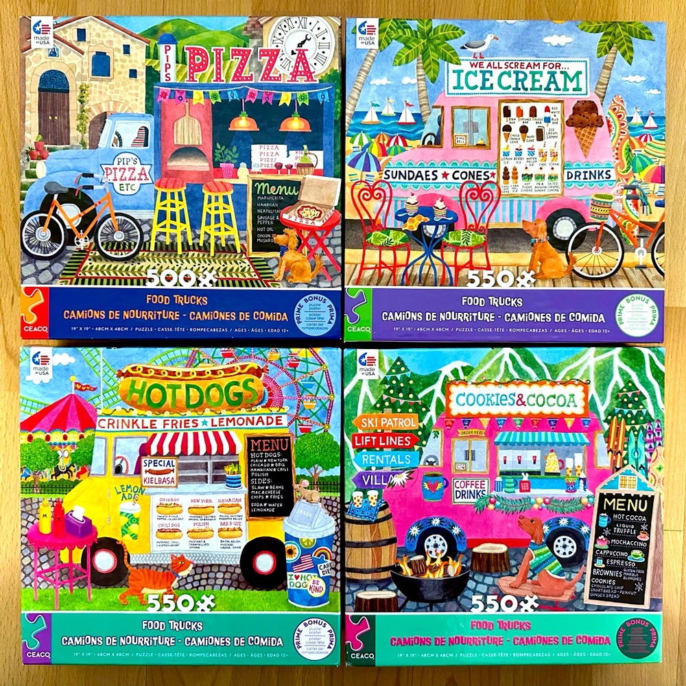Food trucks puzzles bundle
